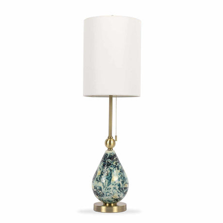 Katipunan Aqua Gold Metallic Brass Table Lamp - Ornate Home