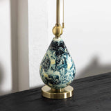 Katipunan Aqua Gold Metallic Brass Table Lamp - Ornate Home