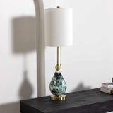 Katipunan Aqua Gold Metallic Brass Table Lamp - Ornate Home