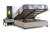 Nero Cream/Gray Storage Bed With Headboard
