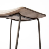 Katniss Cream/Gold Fabric Seat Metal Frame Bar Stool - Ornate Home