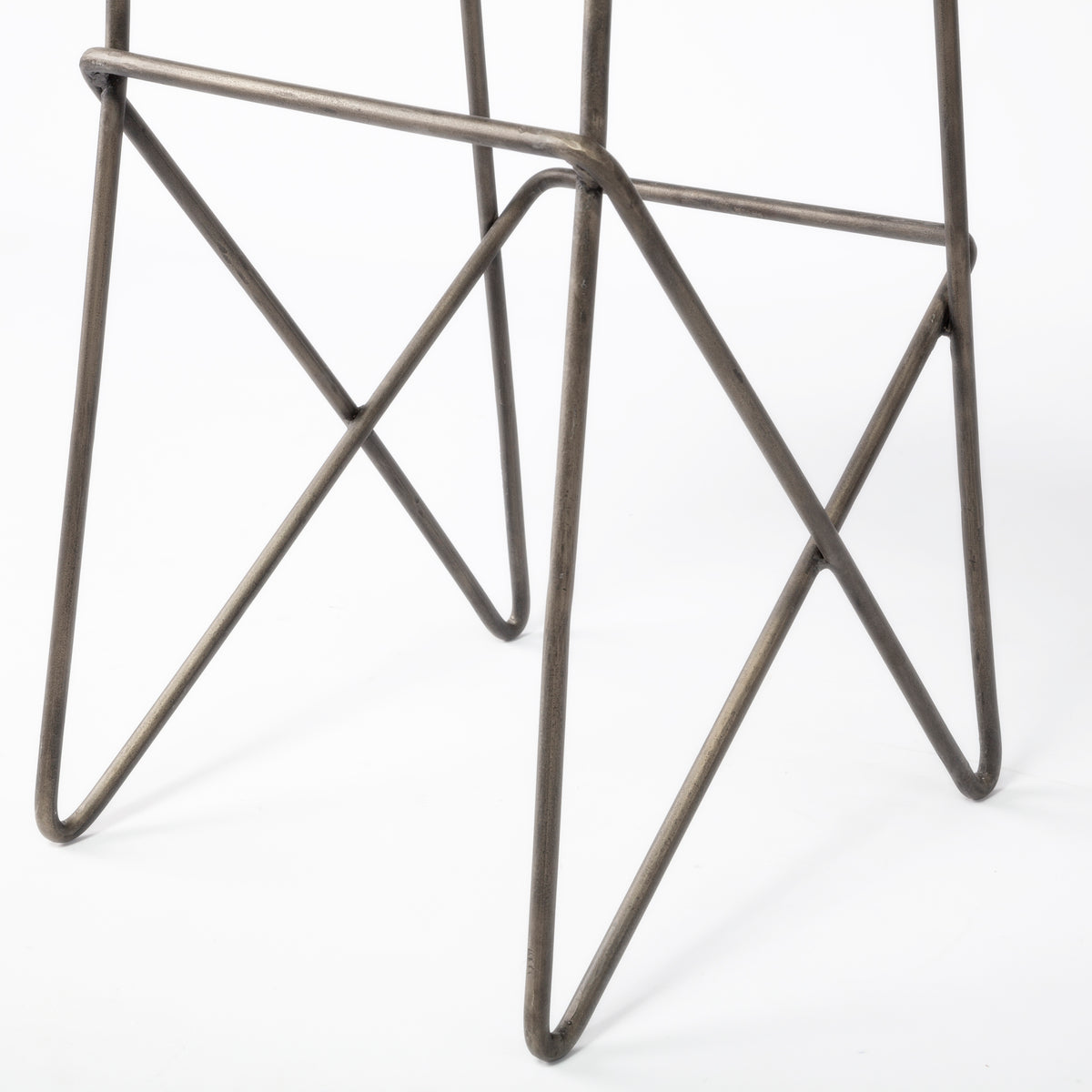 Katniss Cream/Gold Fabric Seat Metal Frame Bar Stool - Ornate Home