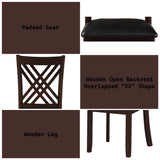 Katrien Side Chair in Black and Espresso (Set of 2) - Ornate Home