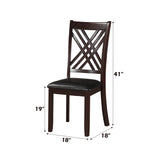 Katrien Side Chair in Black and Espresso (Set of 2) - Ornate Home