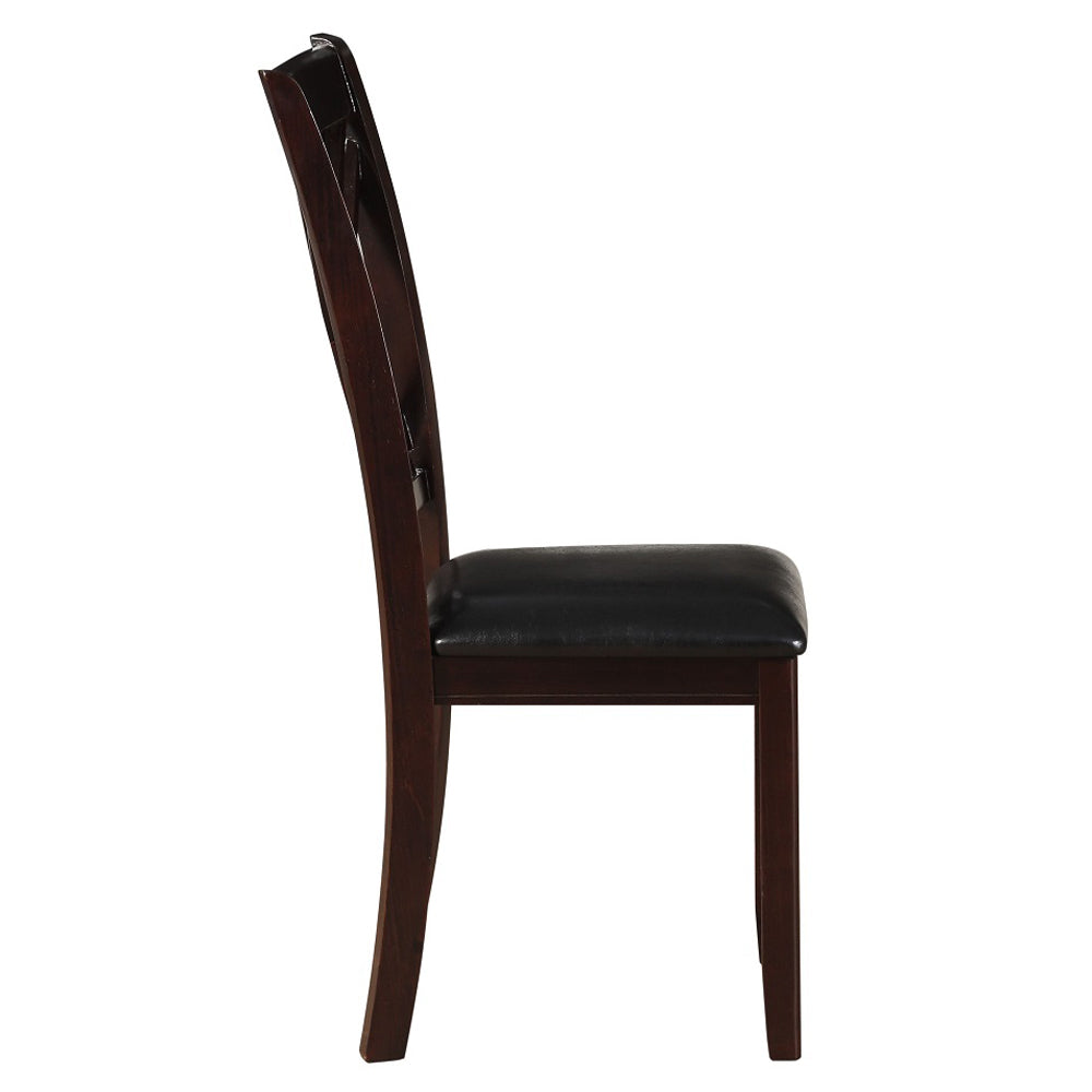 Katrien Side Chair in Black and Espresso (Set of 2) - Ornate Home