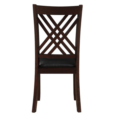 Katrien Side Chair in Black and Espresso (Set of 2) - Ornate Home
