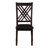 Katrien Side Chair in Black and Espresso (Set of 2) - Ornate Home