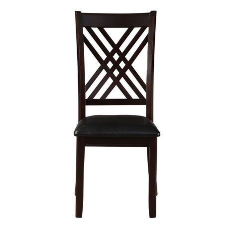 Katrien Side Chair in Black and Espresso (Set of 2) - Ornate Home