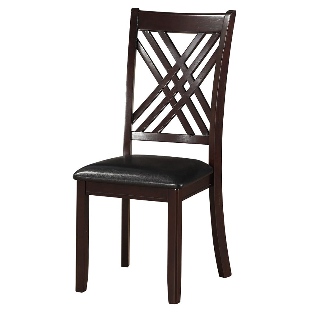 Katrien Side Chair in Black and Espresso (Set of 2) - Ornate Home