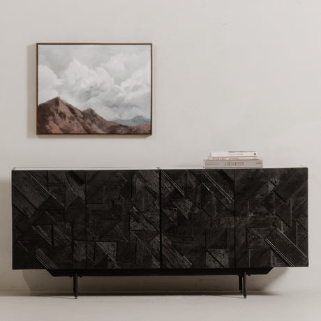 Kattan Black Sideboard - Ornate Home