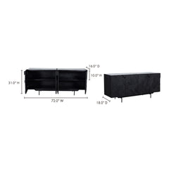 Kattan Black Sideboard - Ornate Home