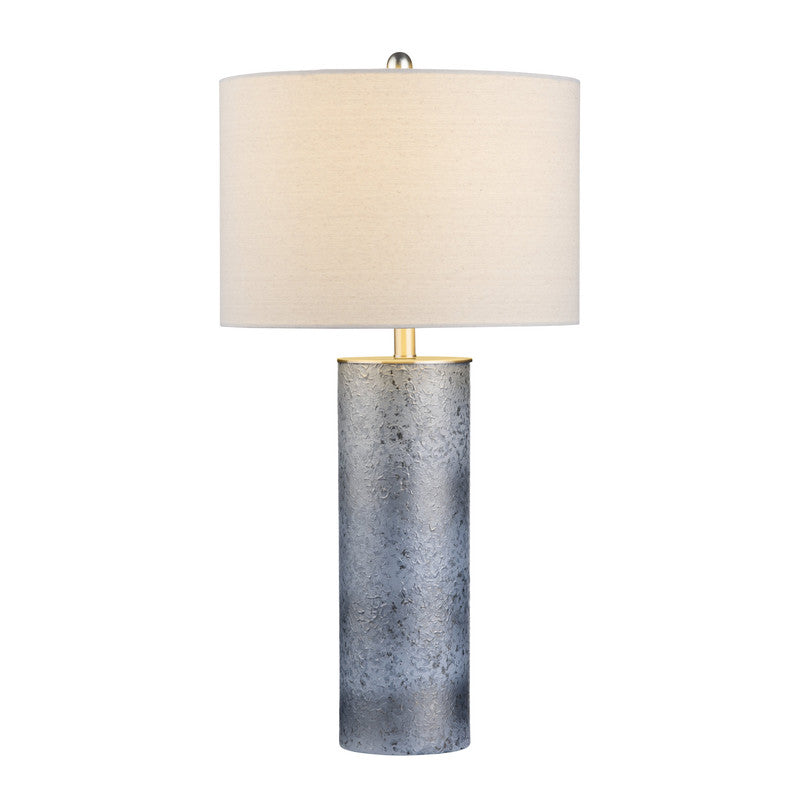 Katz Blue/Oatmeal Cylinder Table Lamp (Set of 2) - Ornate Home