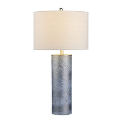 Katz Blue/Oatmeal Cylinder Table Lamp (Set of 2) - Ornate Home