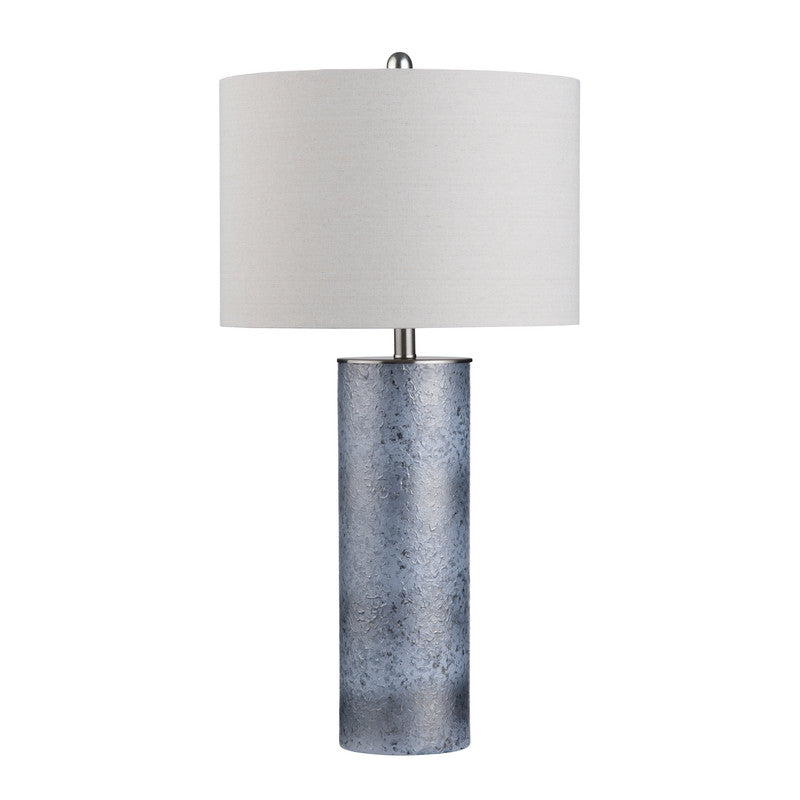 Katz Blue/Oatmeal Cylinder Table Lamp (Set of 2) - Ornate Home