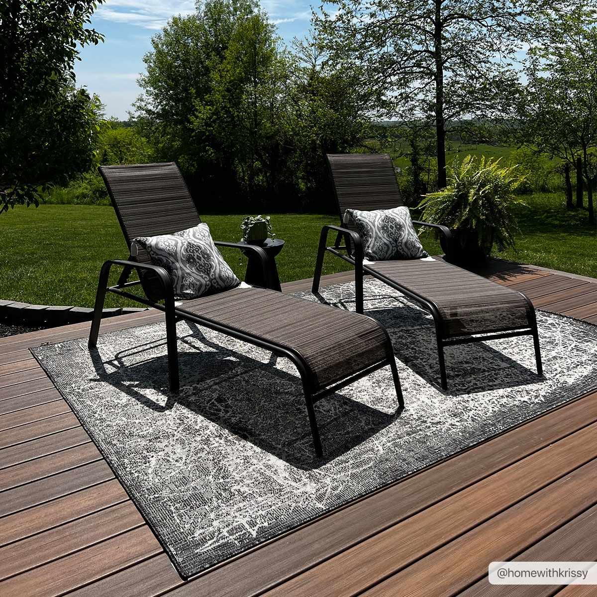 Katz Gray Outdoor Area Rug - Clearance - Ornate Home