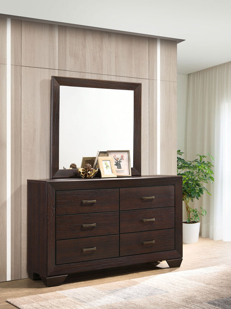 Kauffman Dark Cocoa Dresser and Mirror - Ornate Home