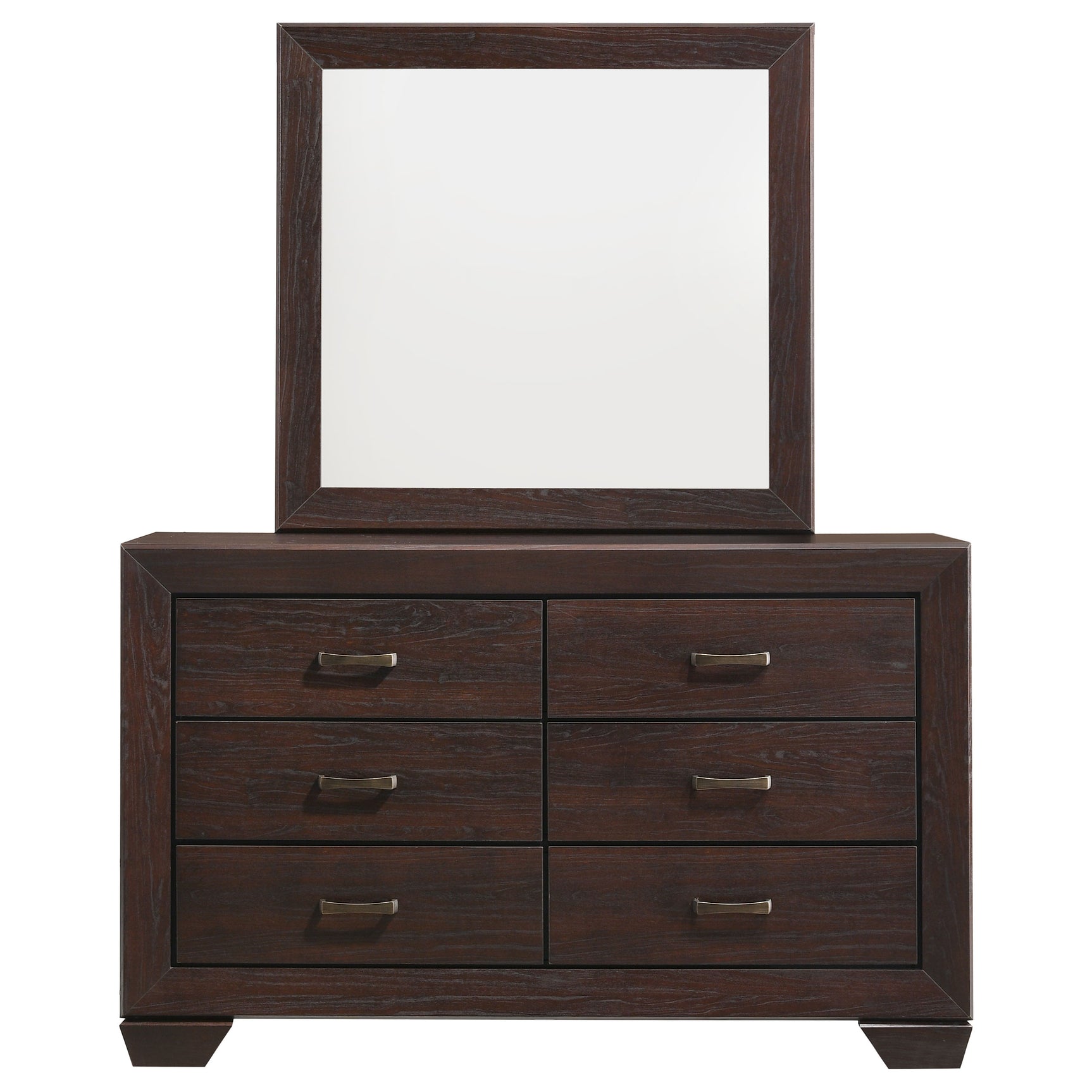 Kauffman Dark Cocoa Dresser and Mirror - Ornate Home
