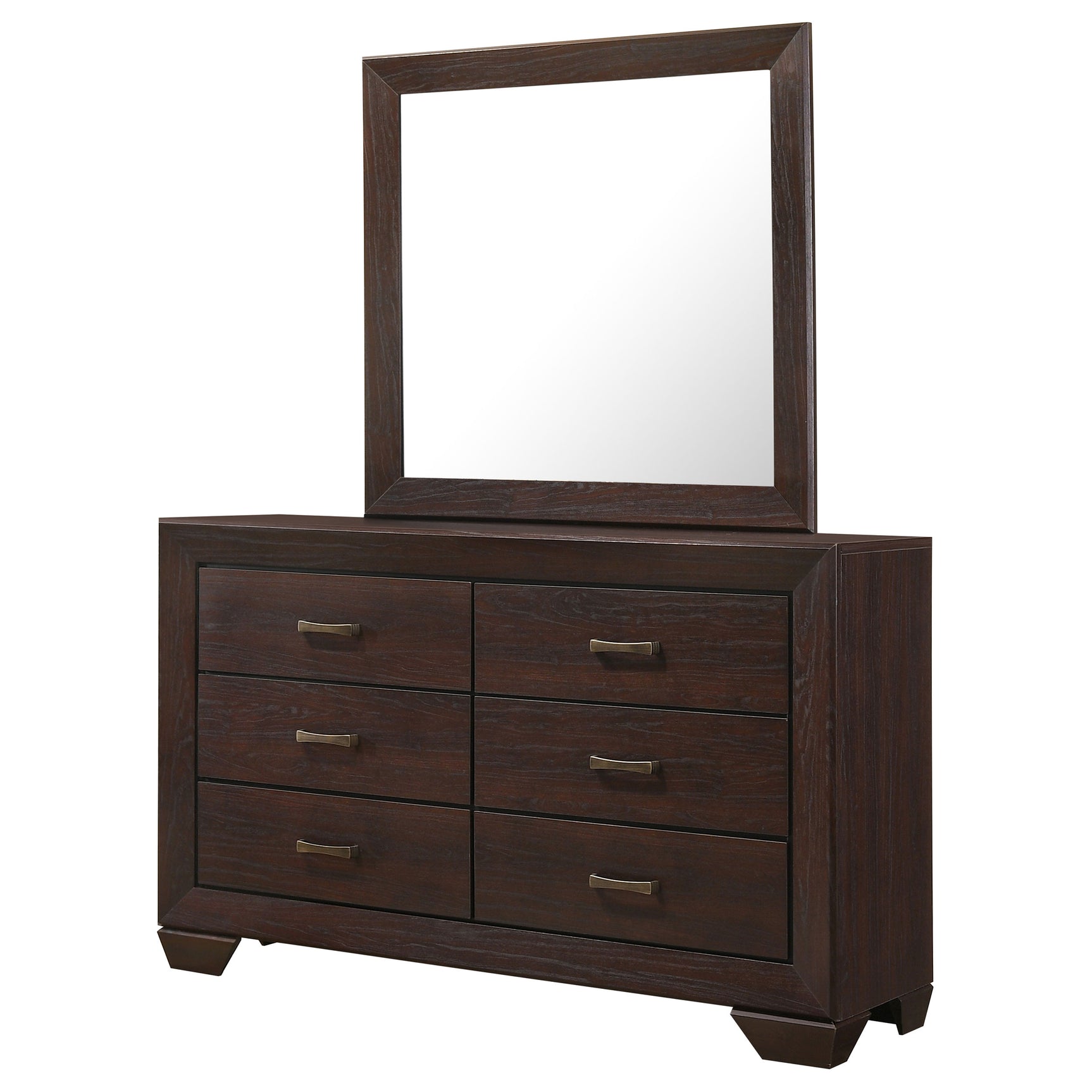 Kauffman Dark Cocoa Dresser and Mirror - Ornate Home