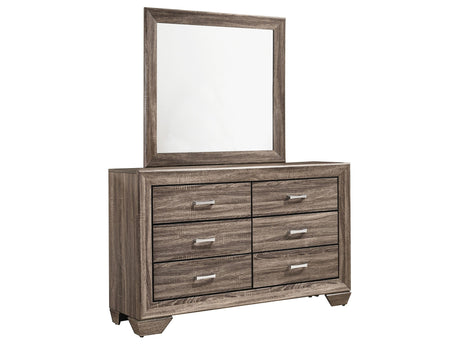 Kauffman Washed Taupe Dresser and Mirror - Ornate Home