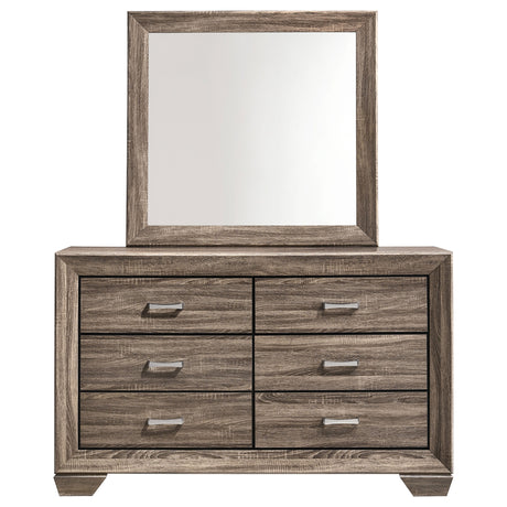 Kauffman Washed Taupe Dresser and Mirror - Ornate Home