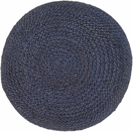 Kaumakani Jute Pouf in Dark Blue - Ornate Home