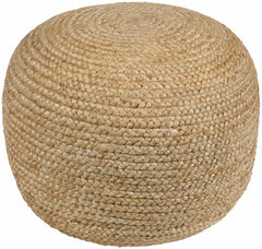 Kaumakani Knitted Jute Round Pouf - Ornate Home