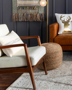 Kaumakani Knitted Jute Round Pouf - Ornate Home