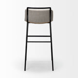 Kavalan Beige/Gray Upholstered Seat Metal Frame Bar Stool - Ornate Home