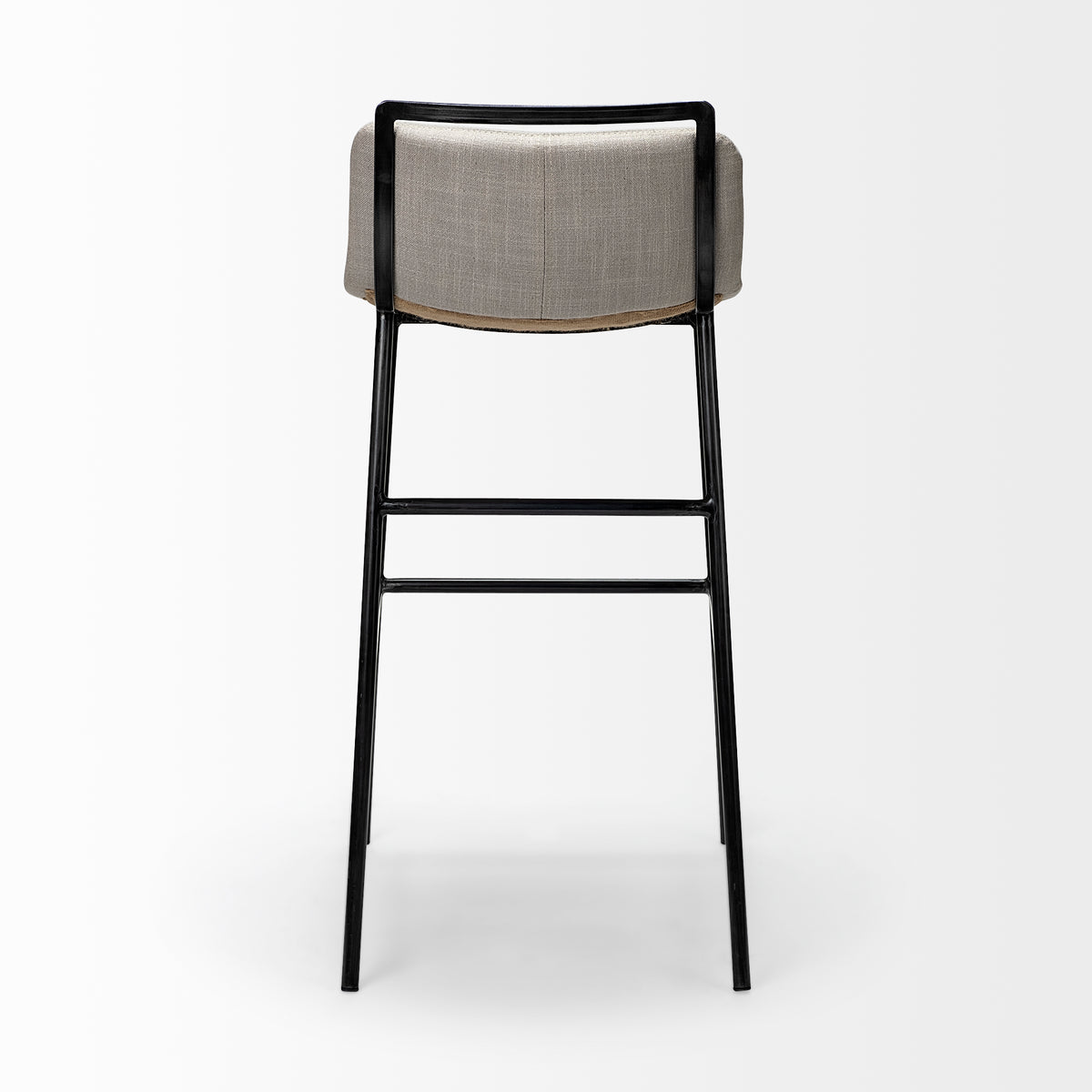 Kavalan Beige/Gray Upholstered Seat Metal Frame Bar Stool - Ornate Home