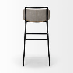 Kavalan Beige/Gray Upholstered Seat Metal Frame Bar Stool - Ornate Home