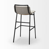 Kavalan Beige/Gray Upholstered Seat Metal Frame Bar Stool - Ornate Home