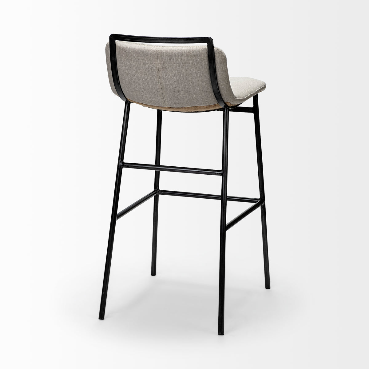 Kavalan Beige/Gray Upholstered Seat Metal Frame Bar Stool - Ornate Home