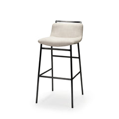 Kavalan Beige/Gray Upholstered Seat Metal Frame Counter Stool - Ornate Home