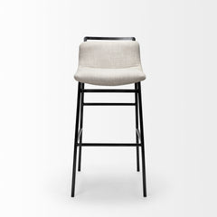 Kavalan Beige/Gray Upholstered Seat Metal Frame Counter Stool - Ornate Home