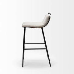 Kavalan Beige/Gray Upholstered Seat Metal Frame Counter Stool - Ornate Home