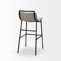 Kavalan Beige/Gray Upholstered Seat Metal Frame Counter Stool - Ornate Home