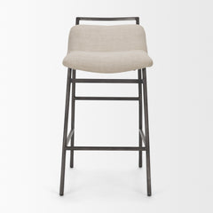 Kavalan Sand/Gray Upholstered Seat Metal Frame Counter Stool - Ornate Home