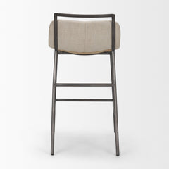 Kavalan Sand/Gray Upholstered Seat Metal Frame Counter Stool - Ornate Home