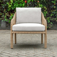Kavali Woodtone Outdoor Wicker Lounge Chair - Ornate Home