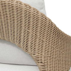 Kavali Woodtone Outdoor Wicker Lounge Chair - Ornate Home