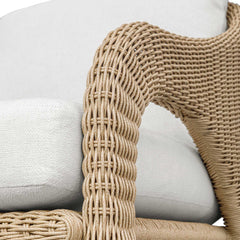 Kavali Woodtone Outdoor Wicker Lounge Chair - Ornate Home