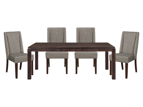 Kavanaugh Dark Brown / Gray 5-piece Dinig Table Set - Ornate Home