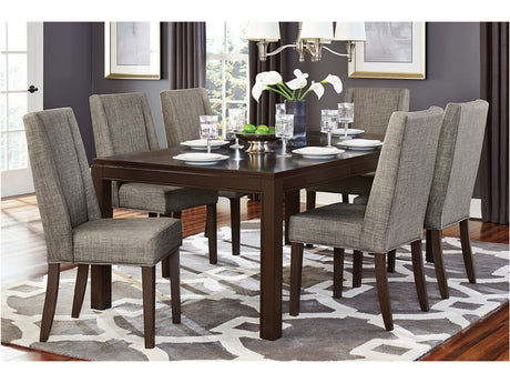 Kavanaugh Dark Brown/Gray 7-Piece Dining Table Set - Ornate Home