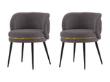 Kaya Dining Chair in Grey (set of 2) - Ornate Home