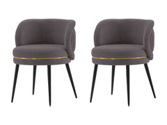 Kaya Dining Chair in Grey (set of 2) - Ornate Home