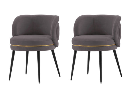 Kaya Dining Chair in Grey (set of 2) - Ornate Home