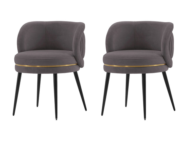 Kaya Dining Chair in Grey (set of 2) - Ornate Home