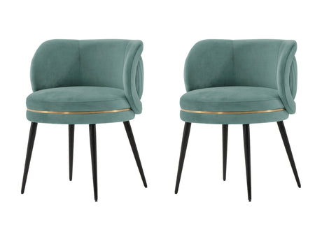 Kaya Dining Chair in Mint Green (set of 2) - Ornate Home