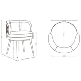 Kaya Dining Chair in Nude - Ornate Home