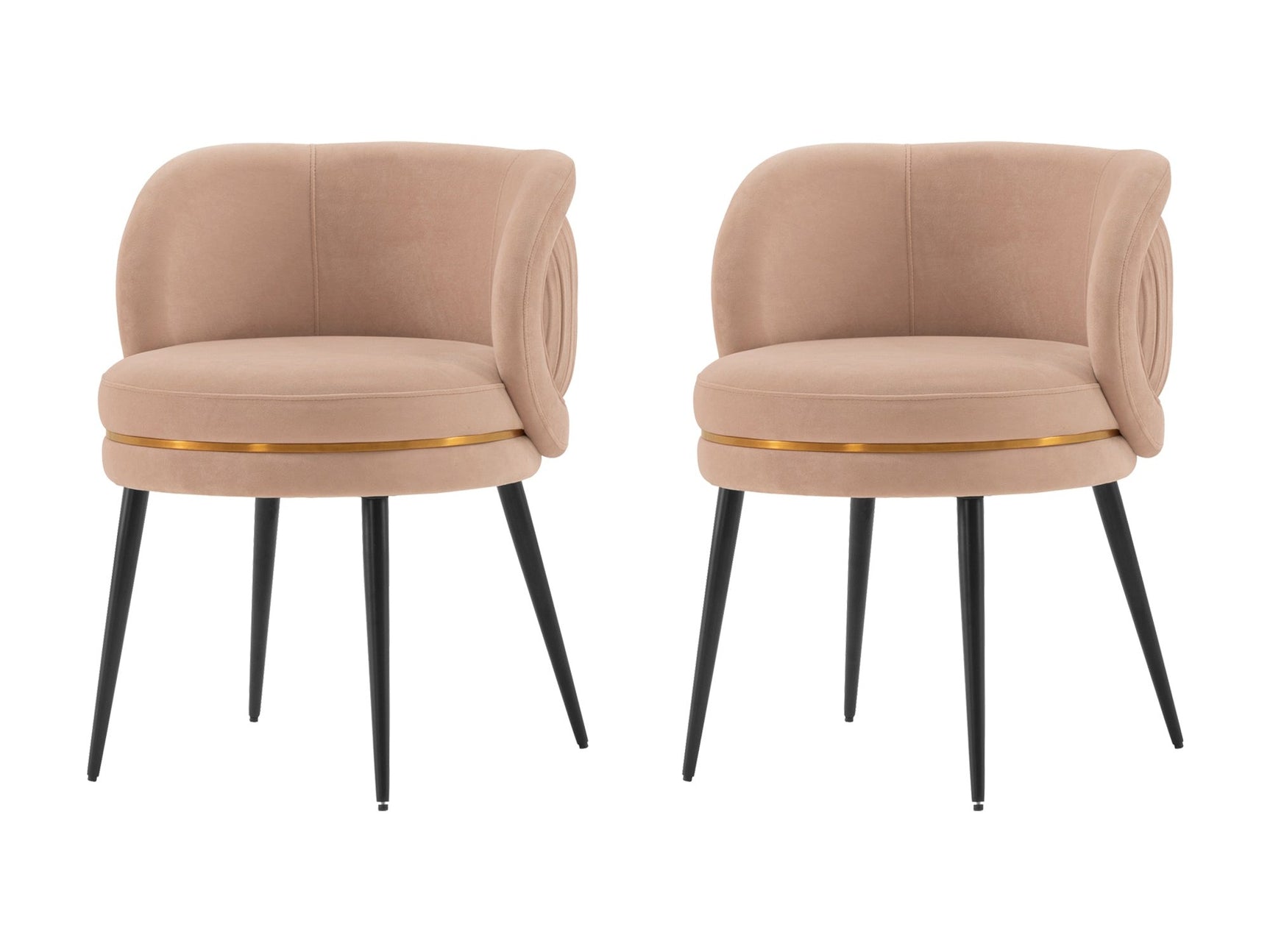 Kaya Dining Chair in Nude (set of 2) - Ornate Home